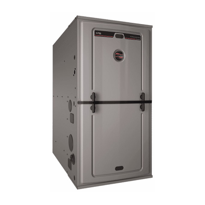Ruud ultra downflow horizontal gas furnace U97V