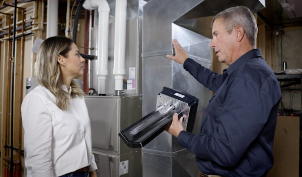 UV air purifier installation