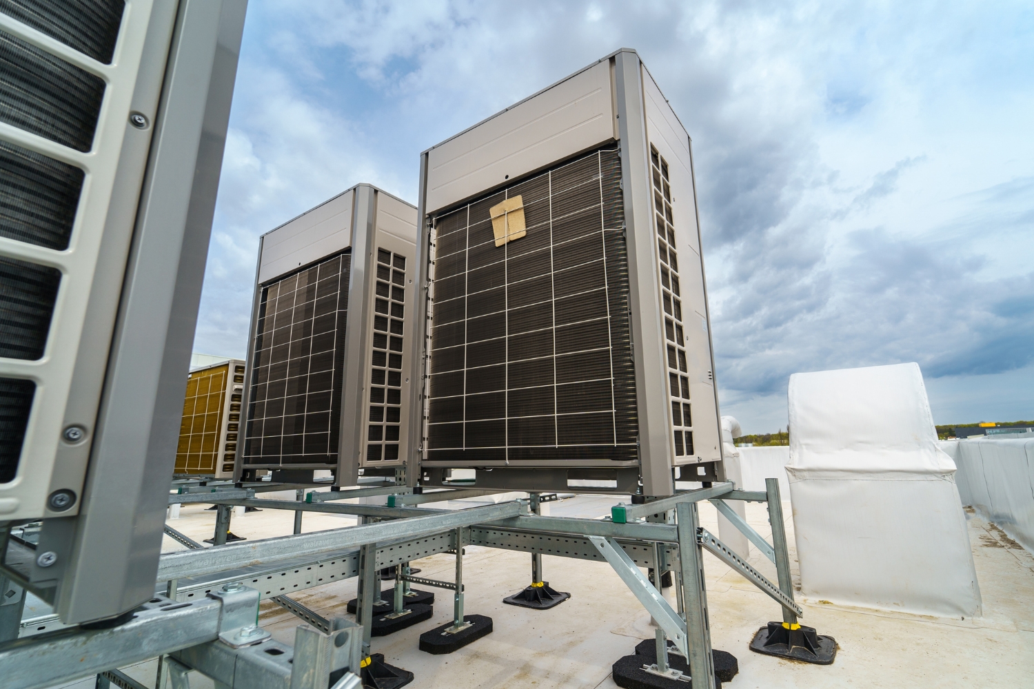 commercial HVAC systems on a rooftop