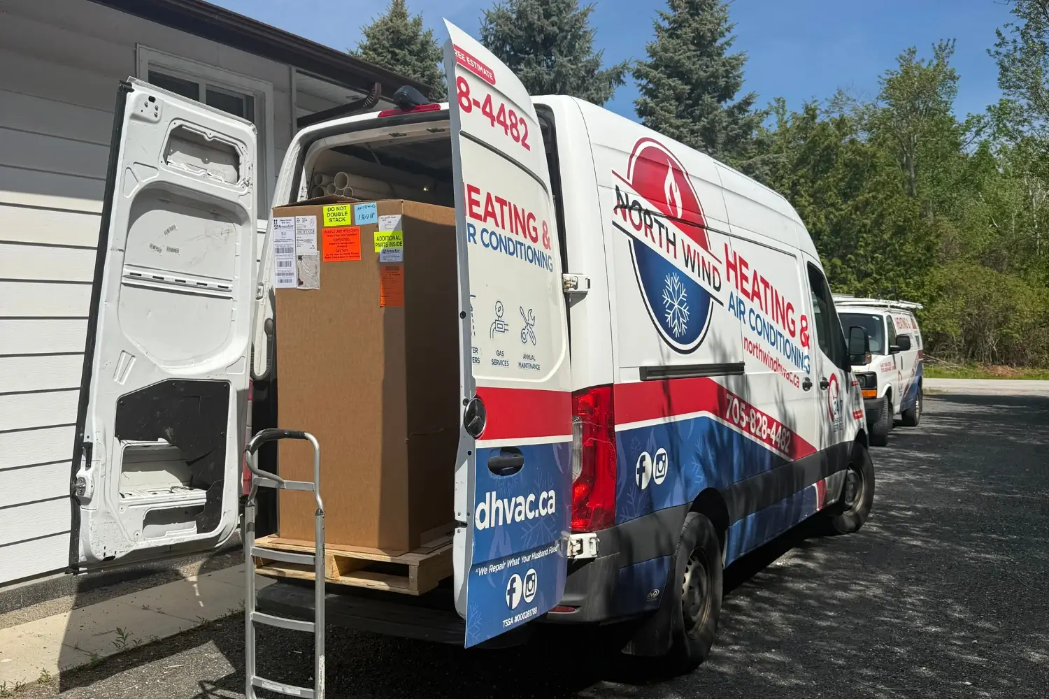 delivery of new furnace