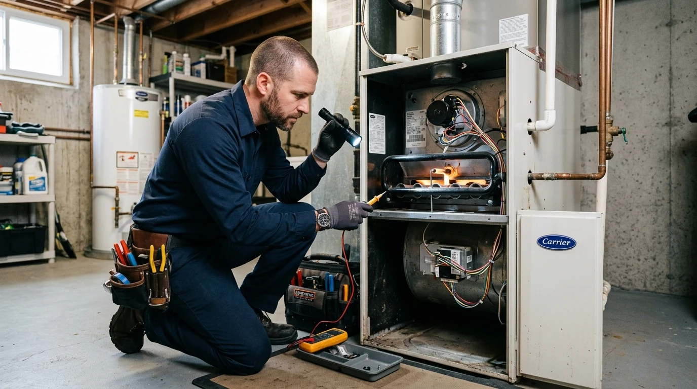 Old weathered central AC unit compared to new high-efficiency unit installed at a Toronto GTA home