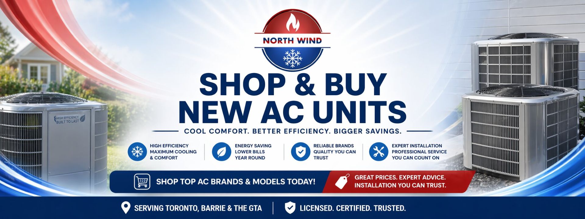 northwind shop and buy new ac units