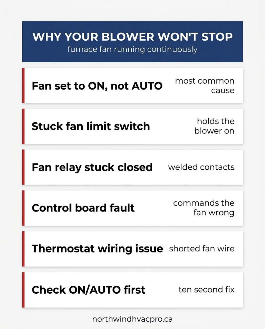 furnace blower keeps running infographic furnace blower keeps running infographic