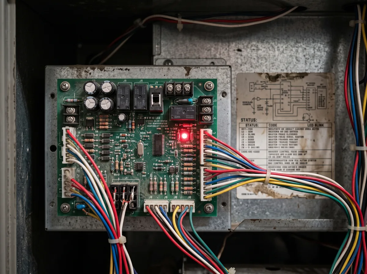 keeprite furnace 7 flashes control board HVAC control board LED diagnostic light