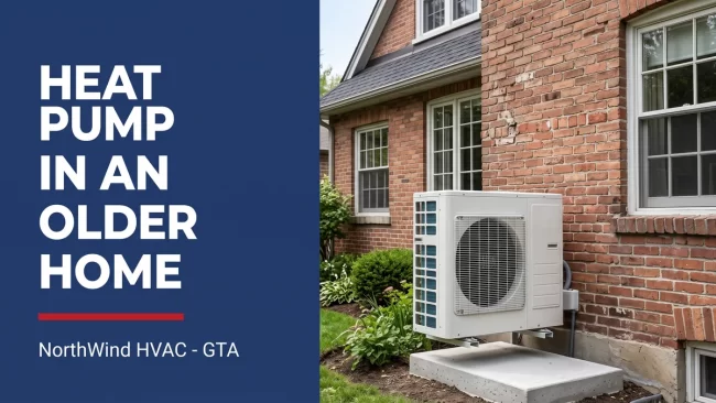 Heat pump in older home retrofit, NorthWind HVAC GTA